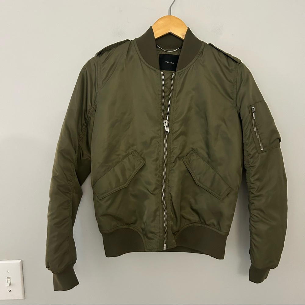 Talula Olive Bomber Jacket